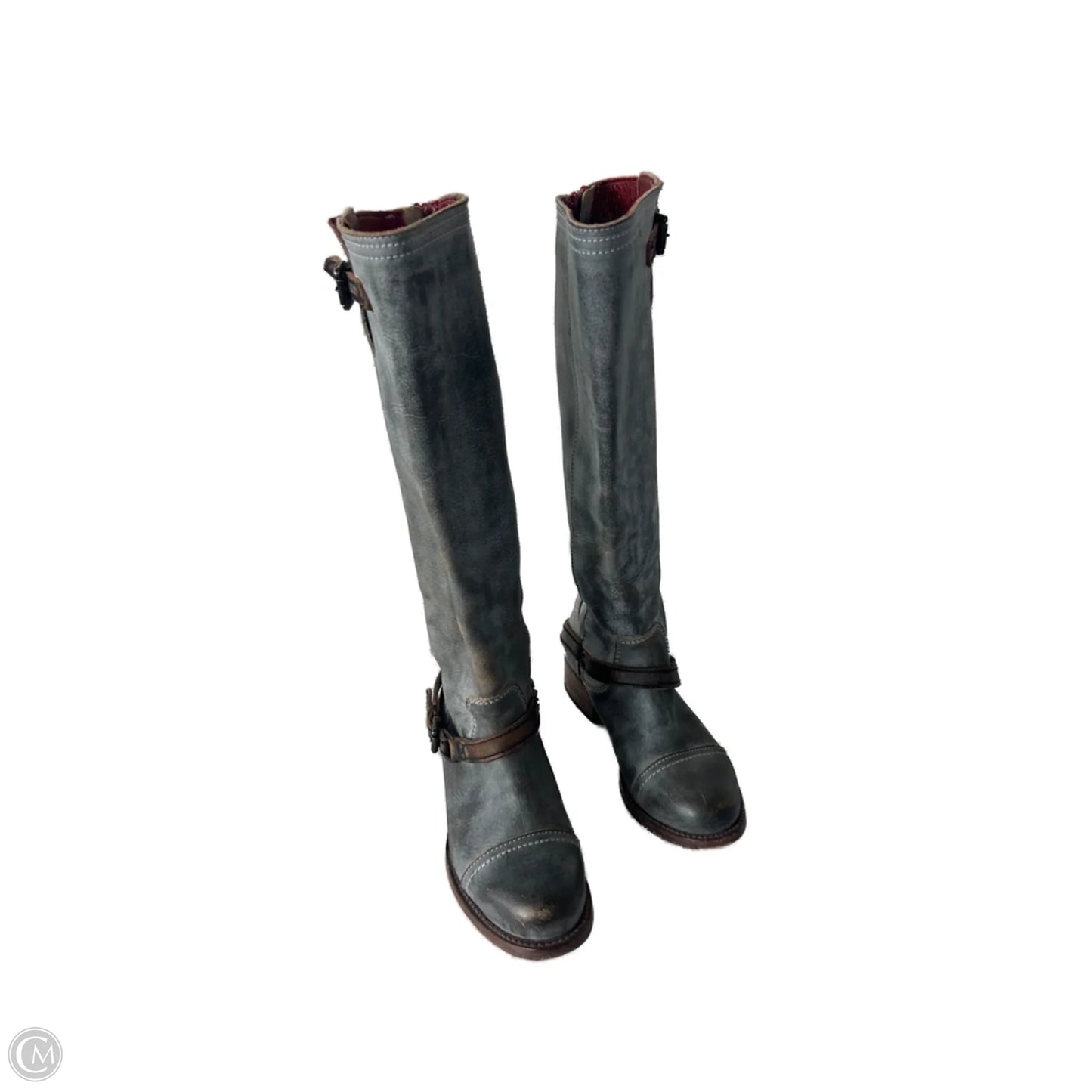 Boots Knee Flats By Freebird In Grey, Size: 8