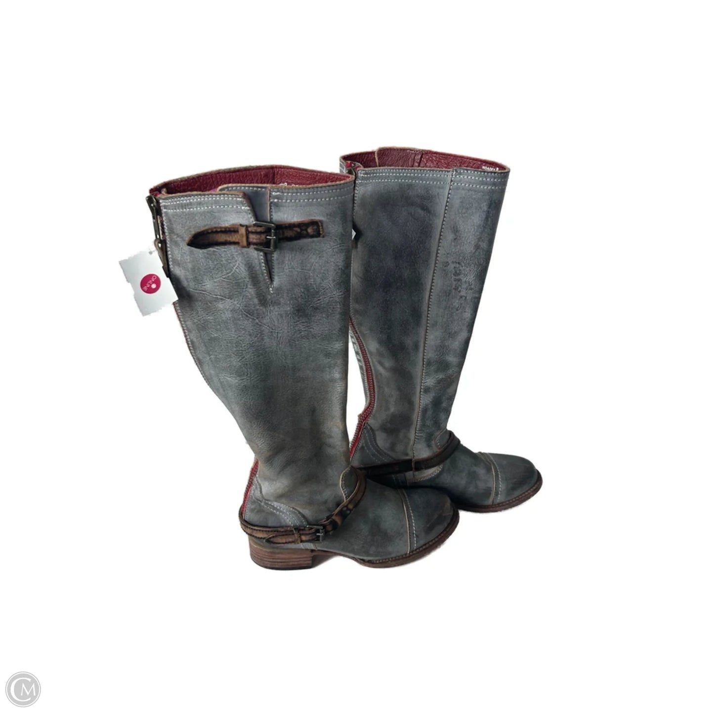 Boots Knee Flats By Freebird In Grey, Size: 8