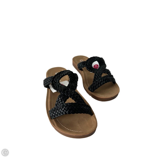 Sandals Flats By Corkys In Black & Tan, Size: 10