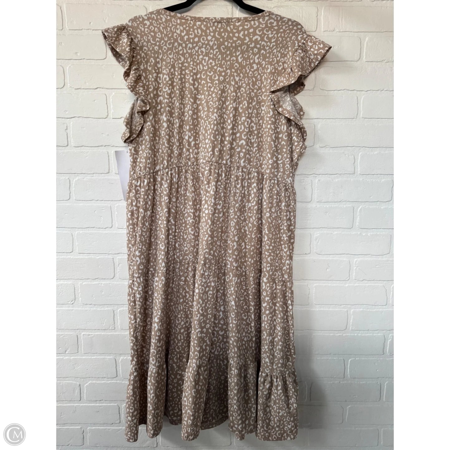 Dress Casual Midi By Heimish Usa In Tan & White, Size: 2x