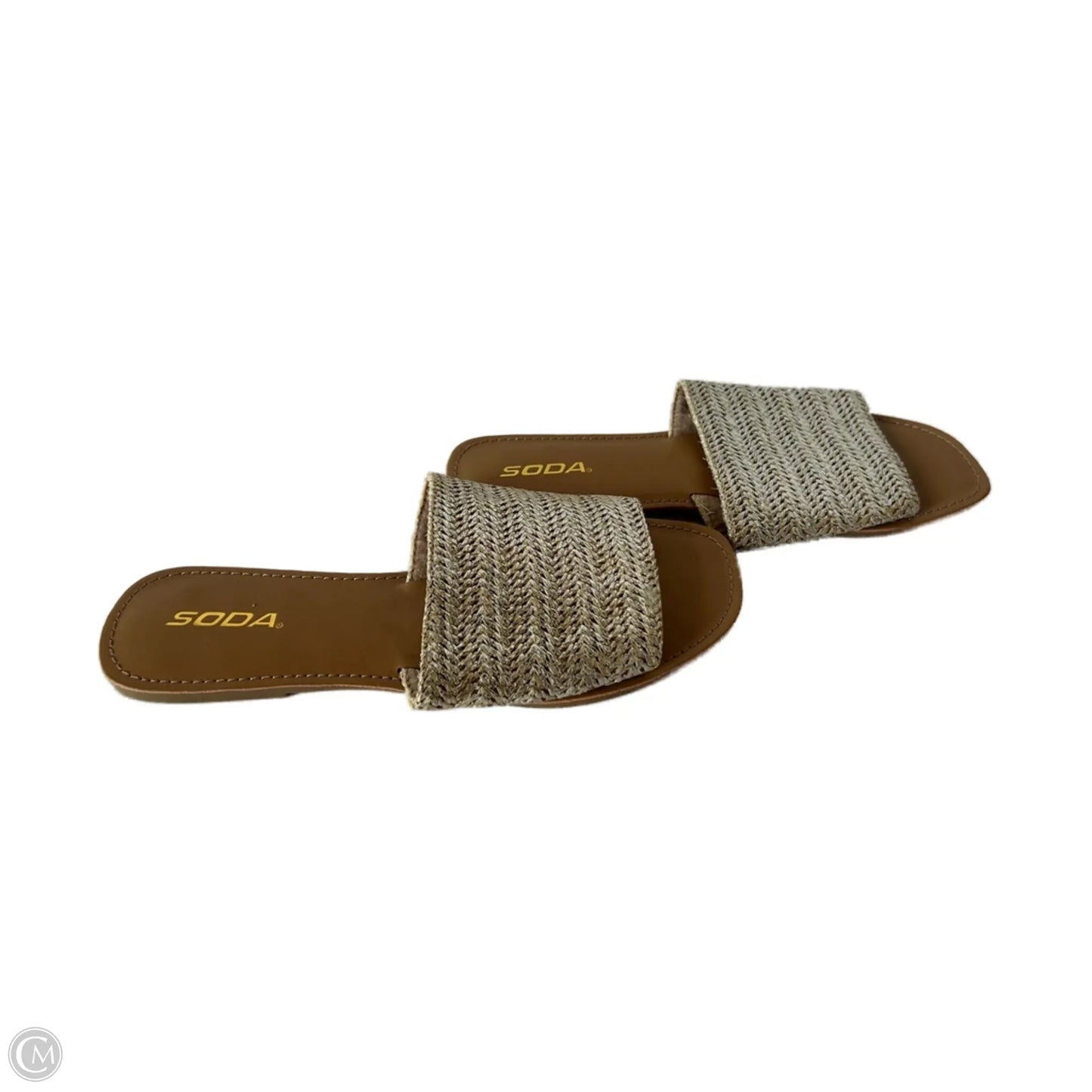 Sandals Flats By Soda In Gold & Tan, Size: 11