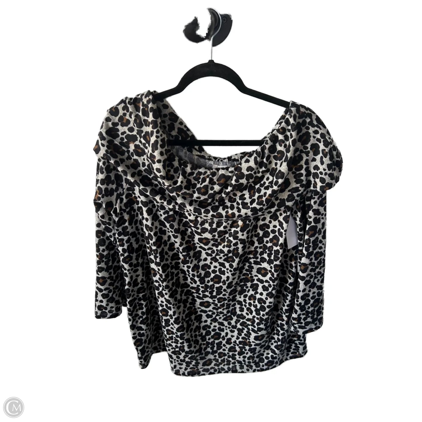 Tunic Long Sleeve By Loft In Animal Print, Size: Xxl