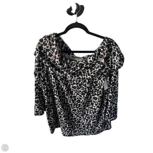 Tunic Long Sleeve By Loft In Animal Print, Size: Xxl