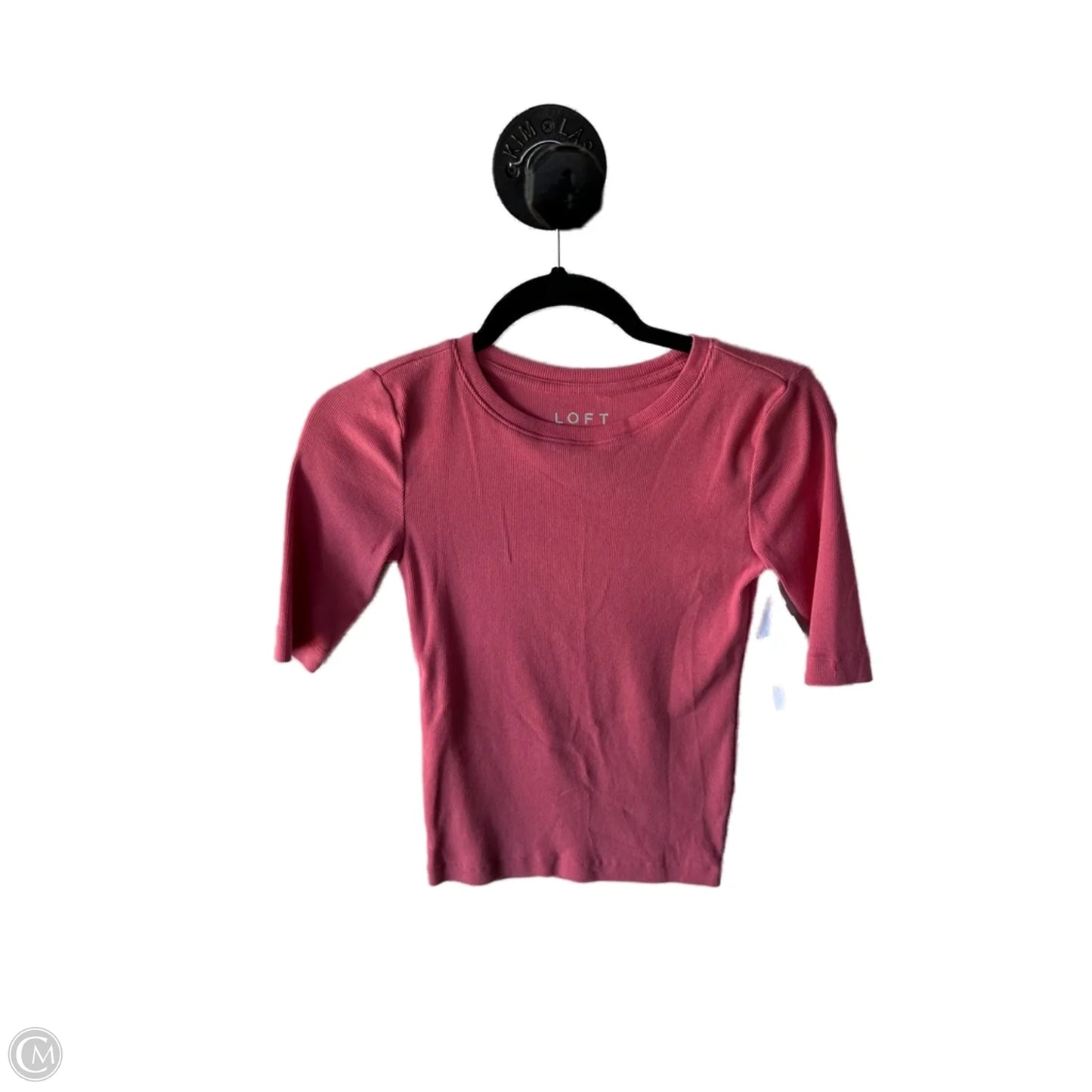 Top Short Sleeve Basic By Loft In Pink, Size: Xs