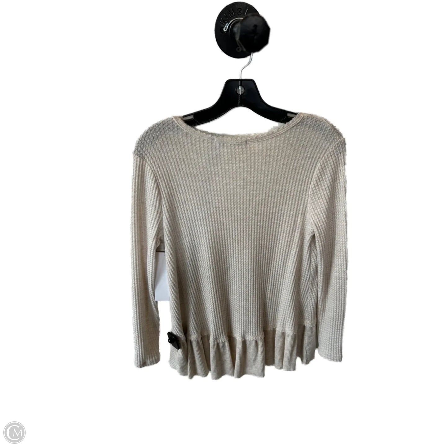 Tunic Long Sleeve By Eri + Ali In Cream & Grey, Size: S