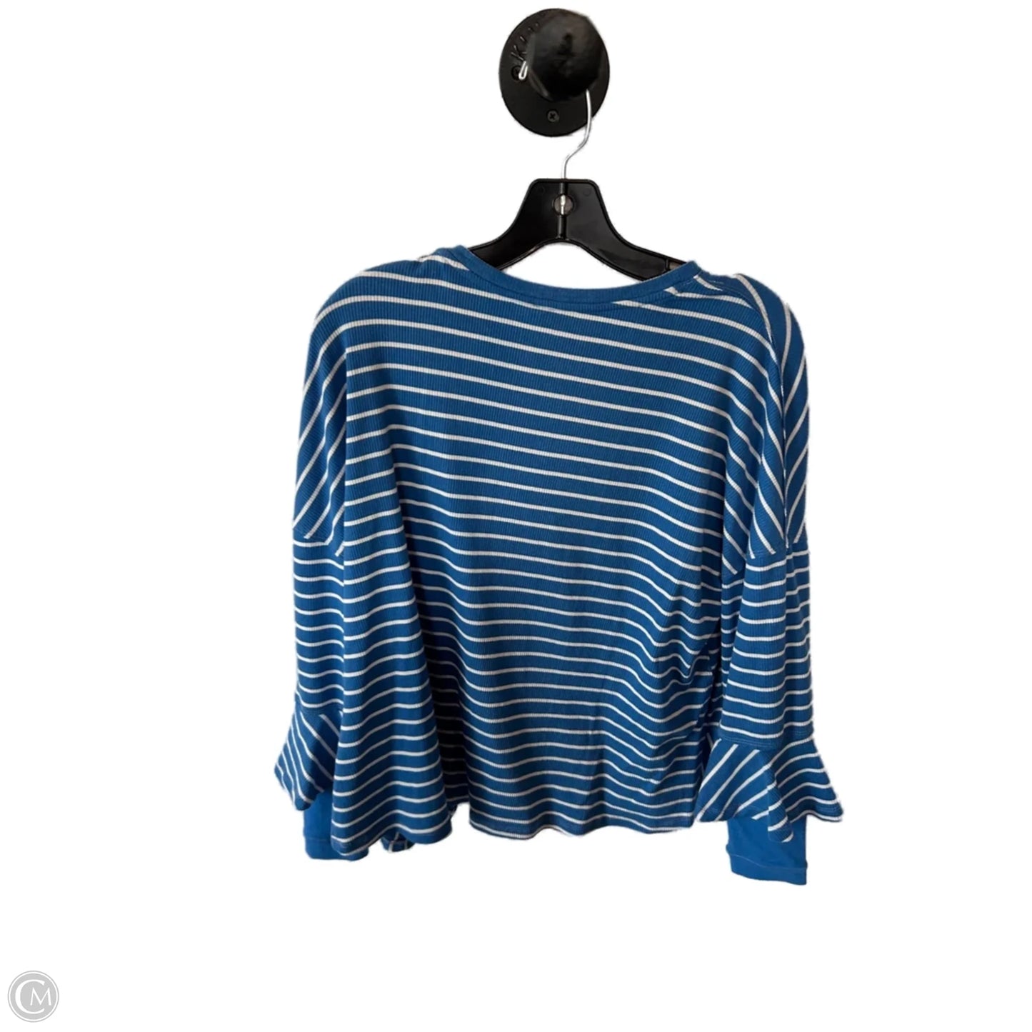 Top Long Sleeve By We The Free In Blue & White, Size: S