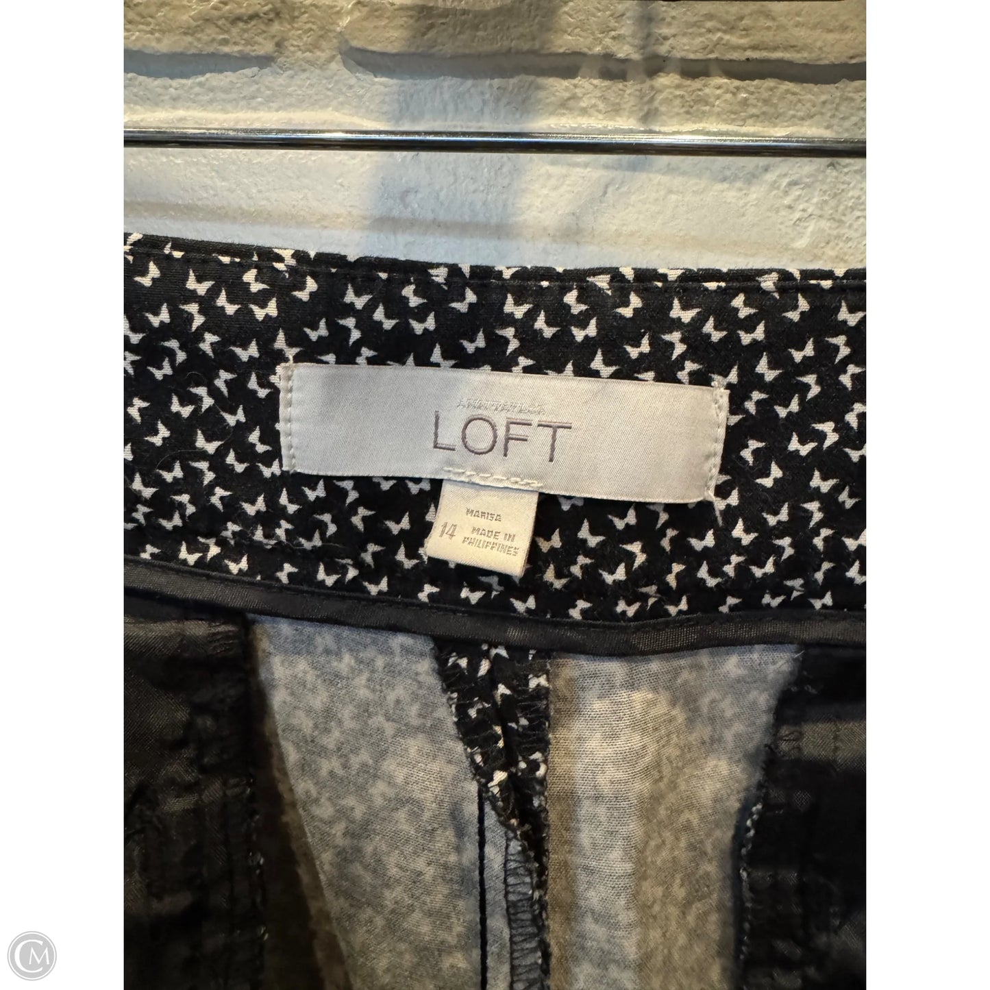 Pants Dress By Loft In Black & White, Size: 14