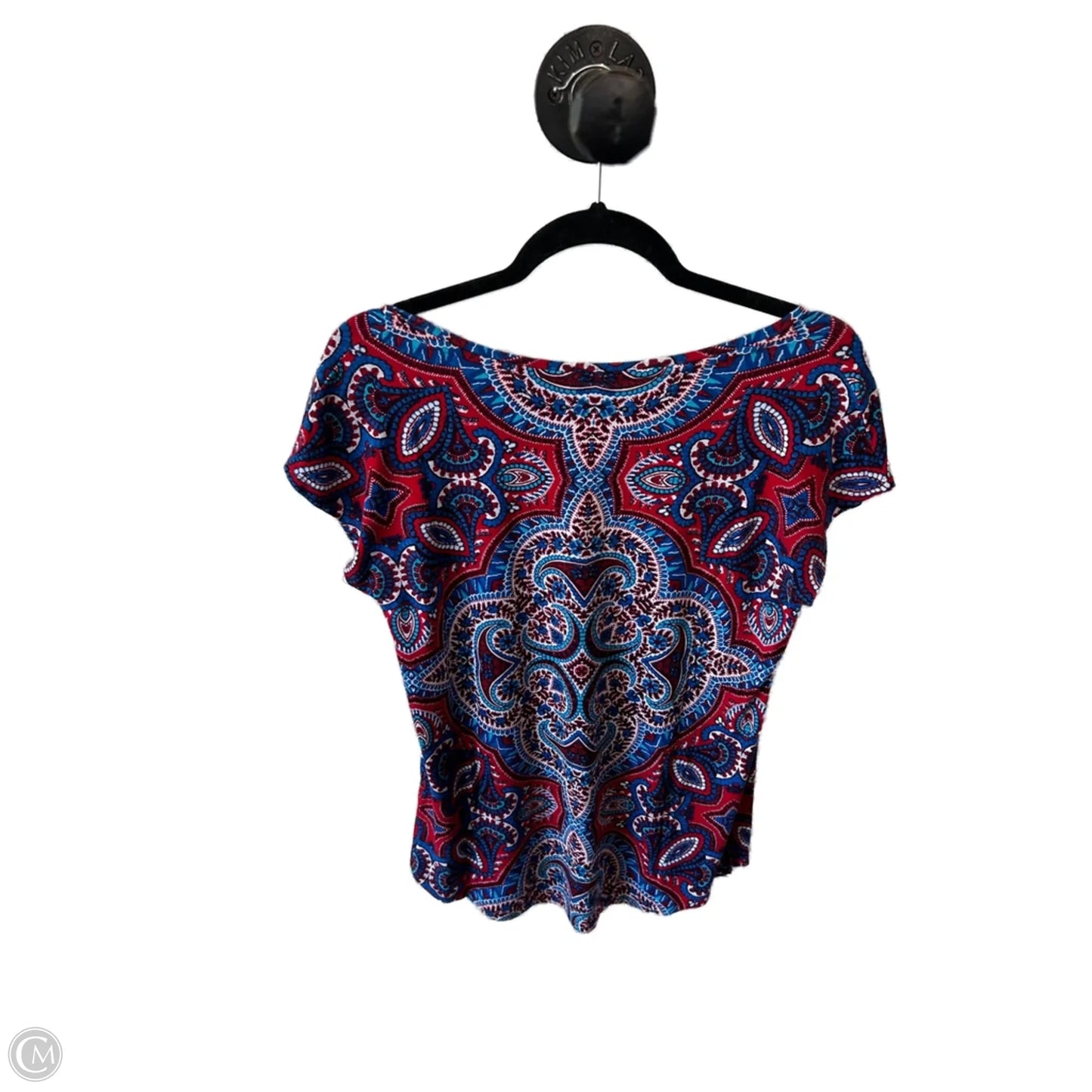 Top Short Sleeve Basic By Westport In Blue & Red & White, Size: S