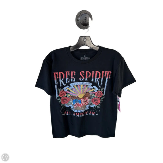 Top Short Sleeve Basic By Clothes Mentor In Black & Red, Size: S