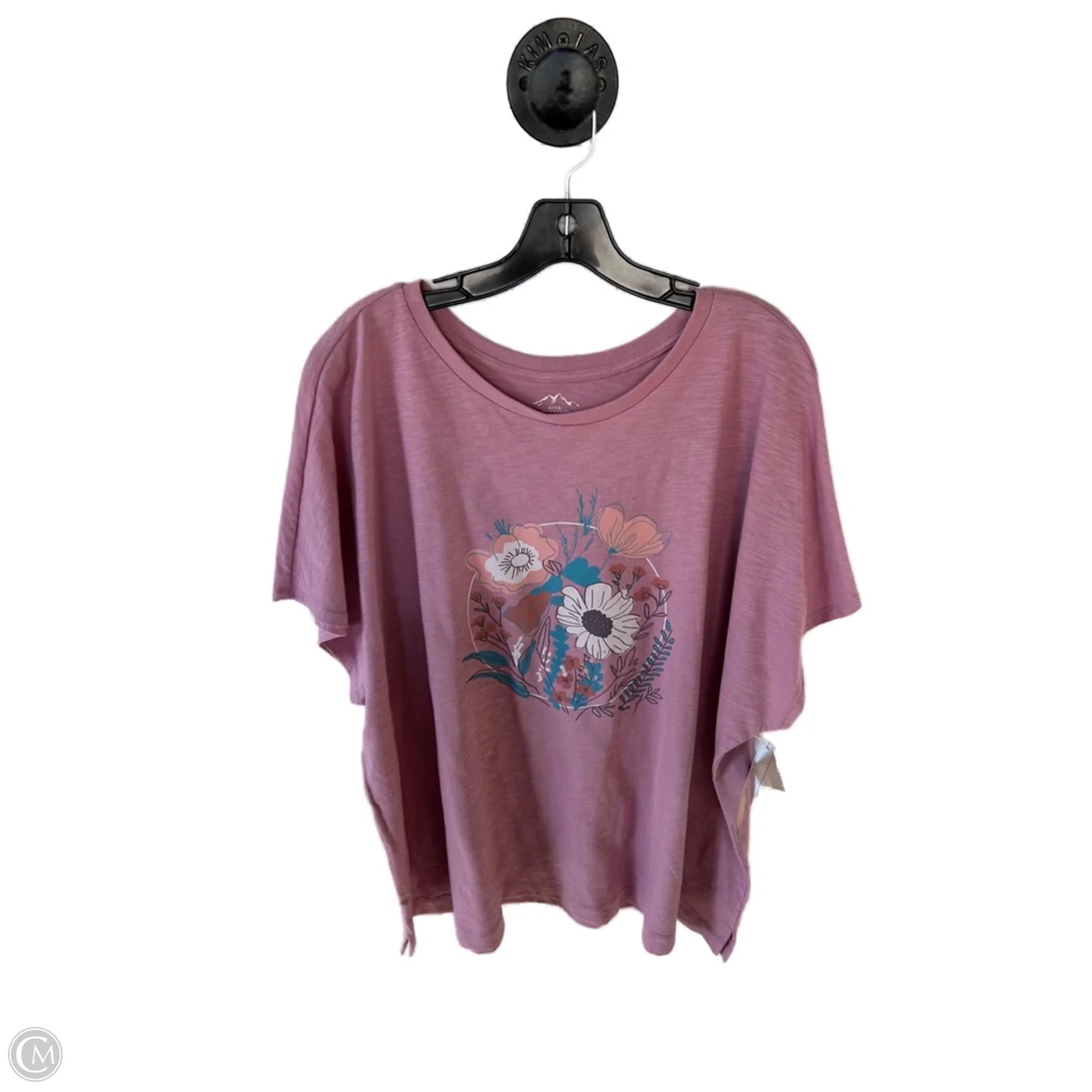 Top Short Sleeve Basic By Clothes Mentor In Pink, Size: 3x