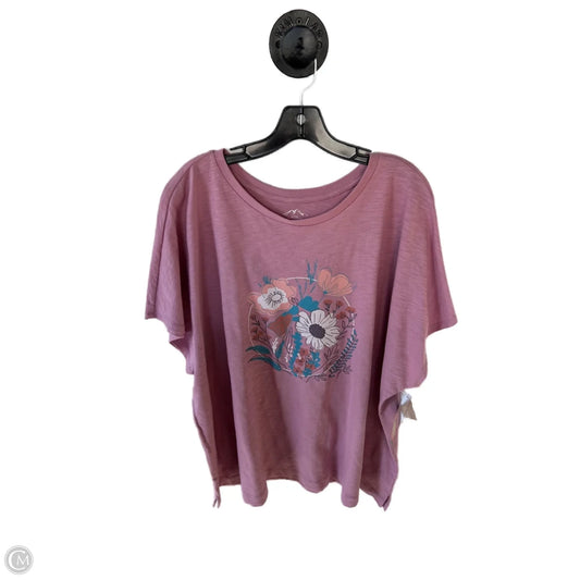 Top Short Sleeve Basic By Clothes Mentor In Pink, Size: 3x