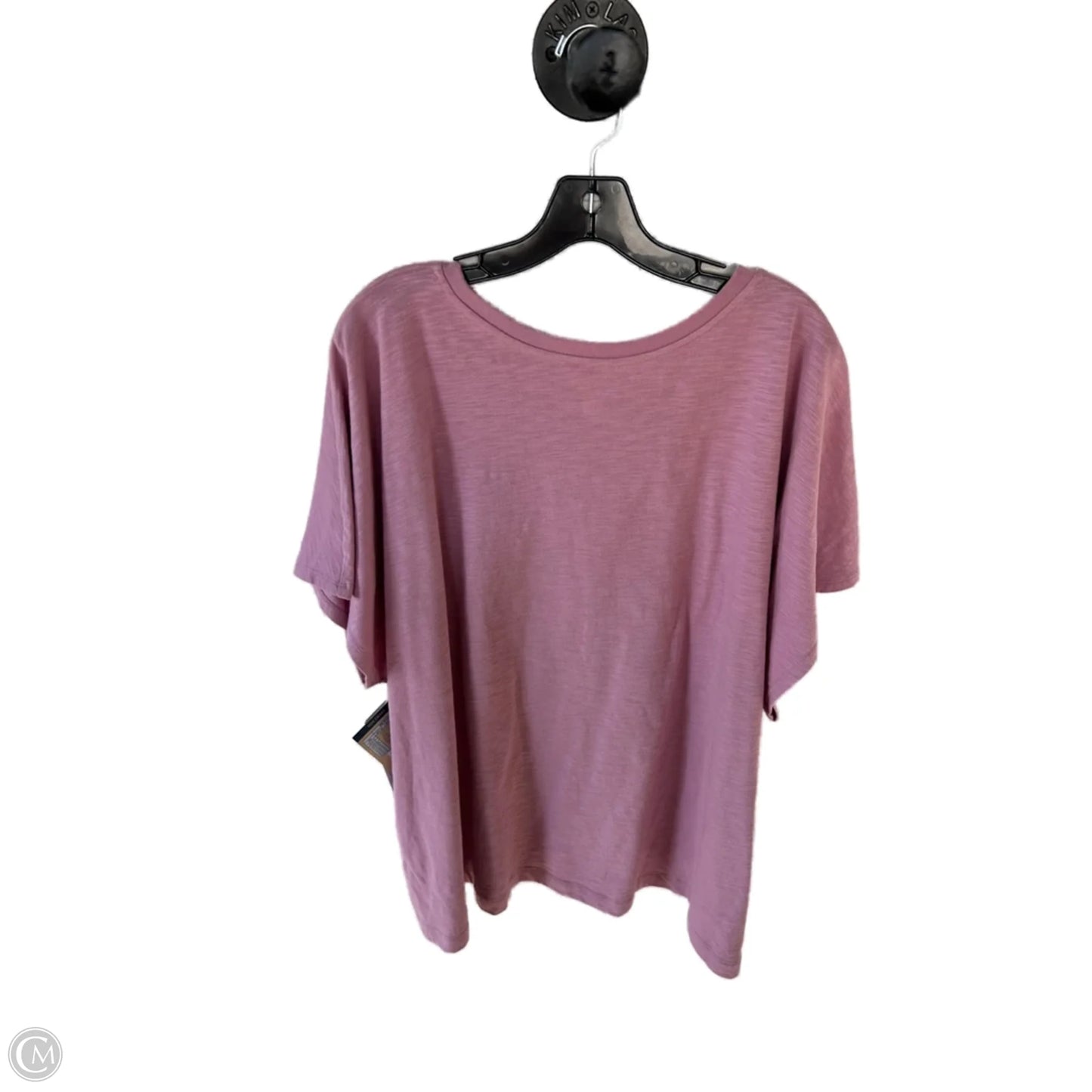 Top Short Sleeve Basic By Clothes Mentor In Pink, Size: 3x