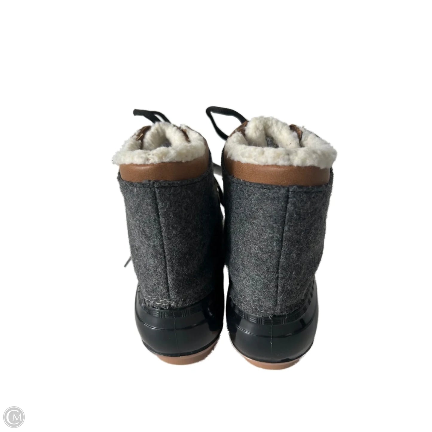 Boots Snow By Just Fab In Black & Grey, Size: 8