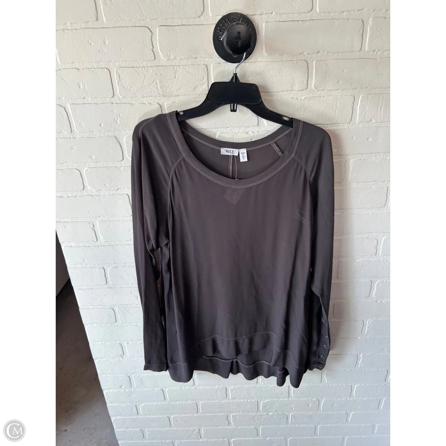 Tunic Long Sleeve By Wilt In Grey, Size: M