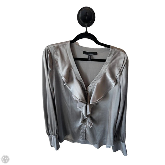 Top Long Sleeve By White House Black Market In Grey, Size: L