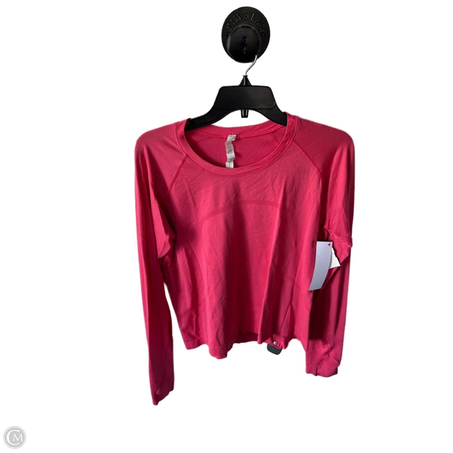 Athletic Top Long Sleeve Crewneck By Lululemon In Pink, Size: L