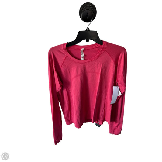 Athletic Top Long Sleeve Crewneck By Lululemon In Pink, Size: L