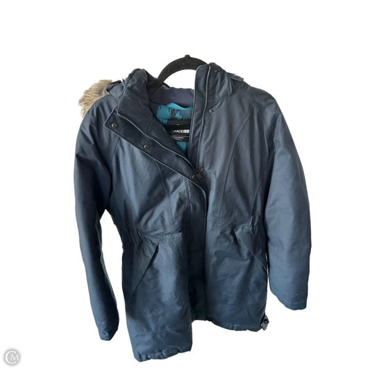 Coat Parka By The North Face In Blue & Grey, Size: L