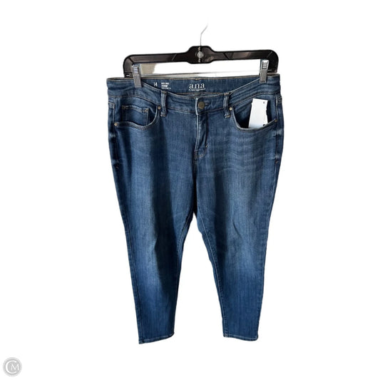 Jeans Skinny By Ana In Blue Denim, Size: 14