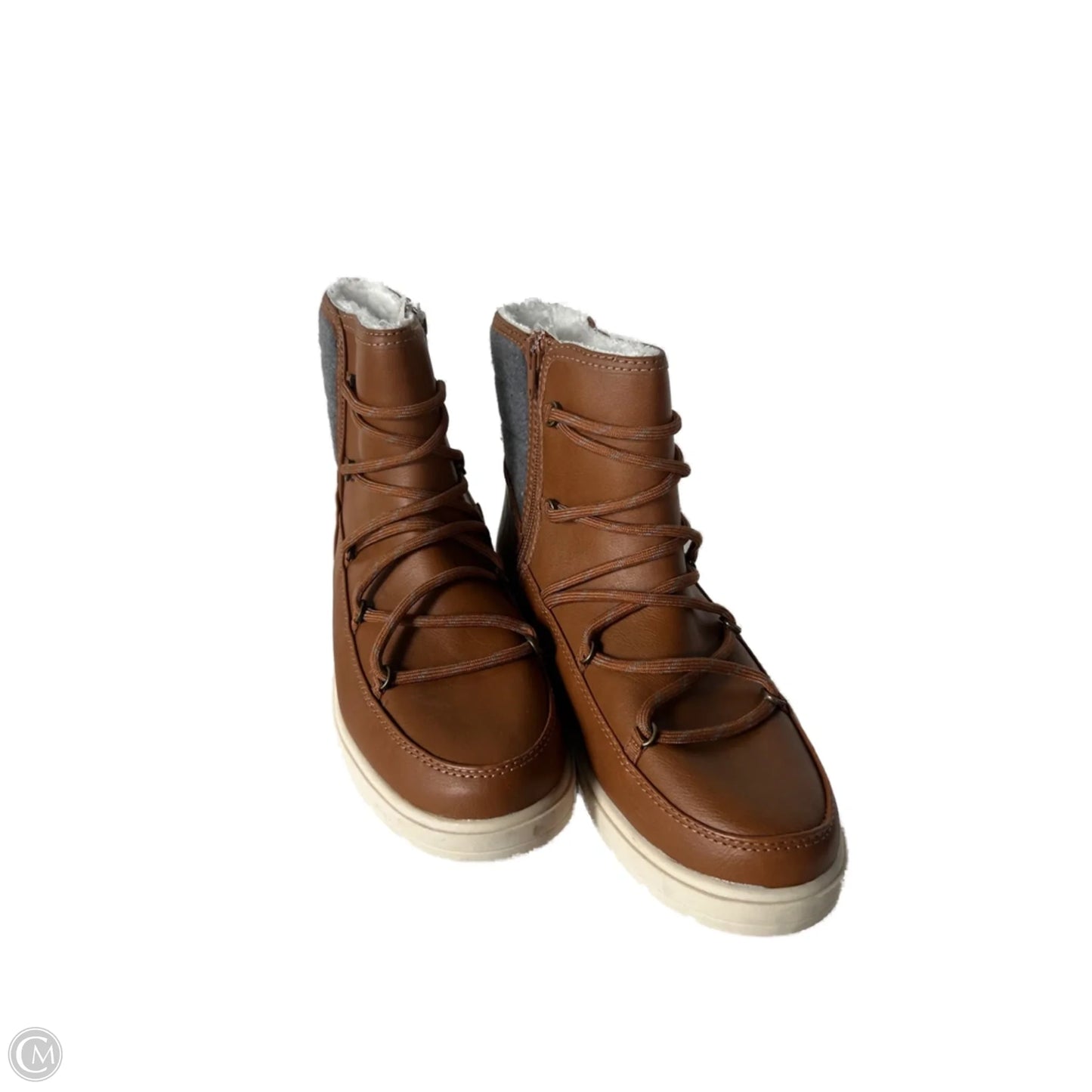 Boots Ankle Flats By Cme In Tan, Size: 8