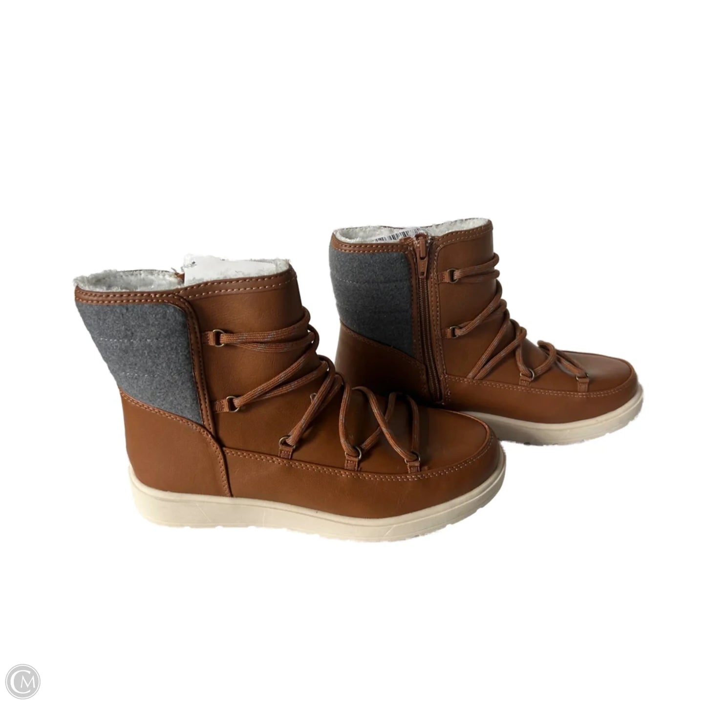 Boots Ankle Flats By Cme In Tan, Size: 8