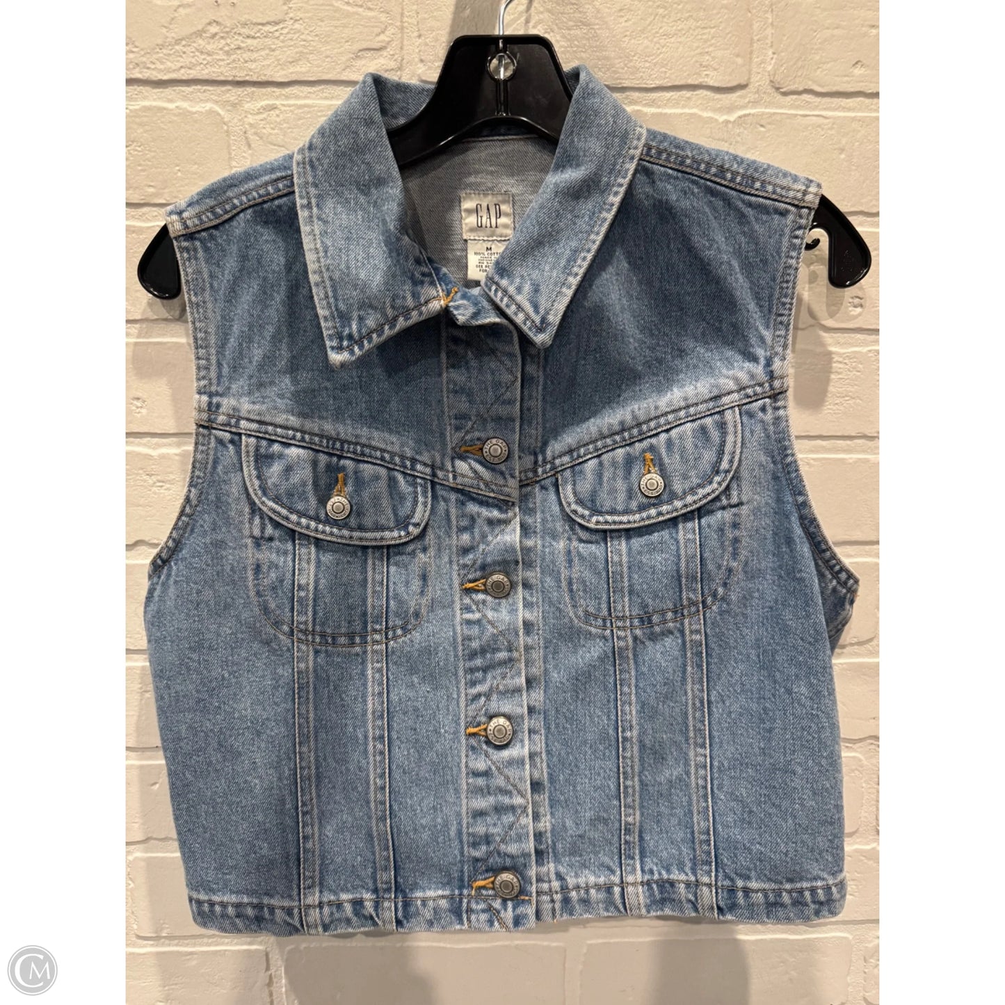 Vest Other By Gap In Blue Denim, Size: M