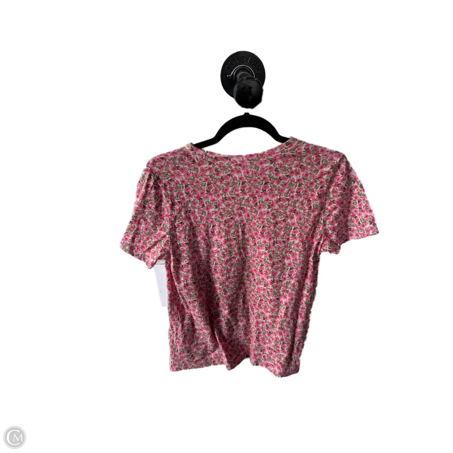 Top Short Sleeve Basic By Old Navy In Pink & White, Size: S