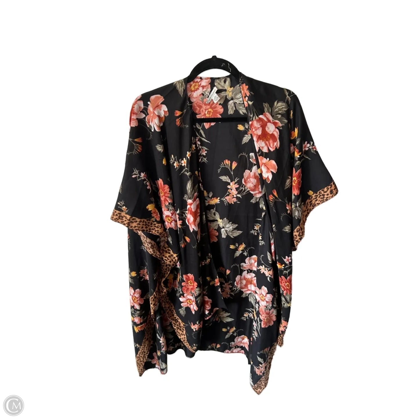 Kimono By American Eagle In Black & Orange, Size: Osfm
