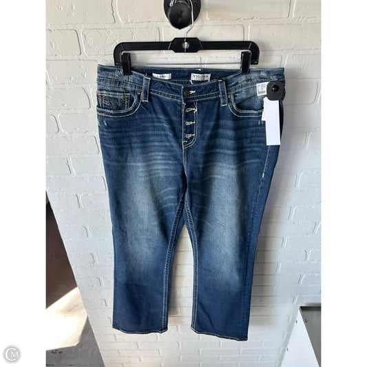 Jeans Boot Cut By Vigoss In Blue Denim, Size: 16