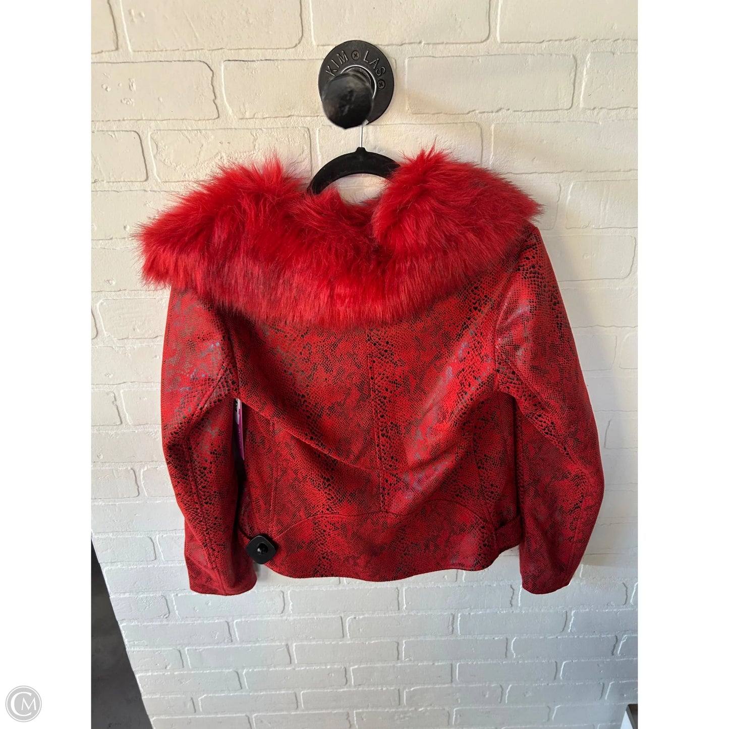 Jacket Moto By Cristina In Red, Size: S