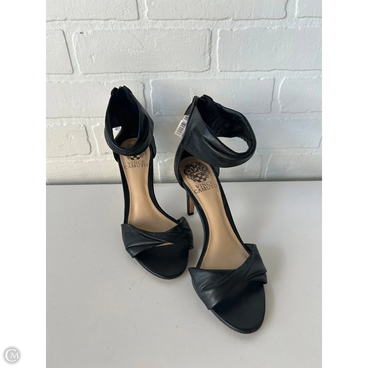 Sandals Heels Stiletto By Vince Camuto In Black, Size: 6.5