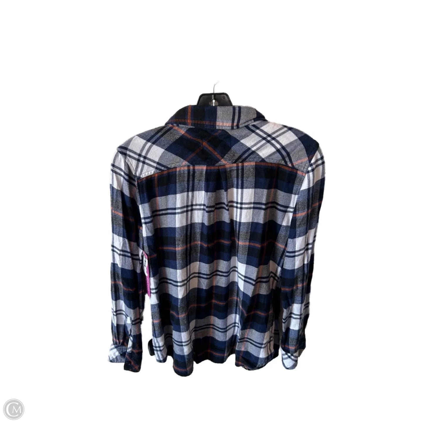 Top Long Sleeve By Rails In Blue & White, Size: S