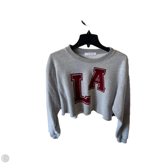 Sweatshirt Crewneck By Daydreamer In Grey & Red, Size: S