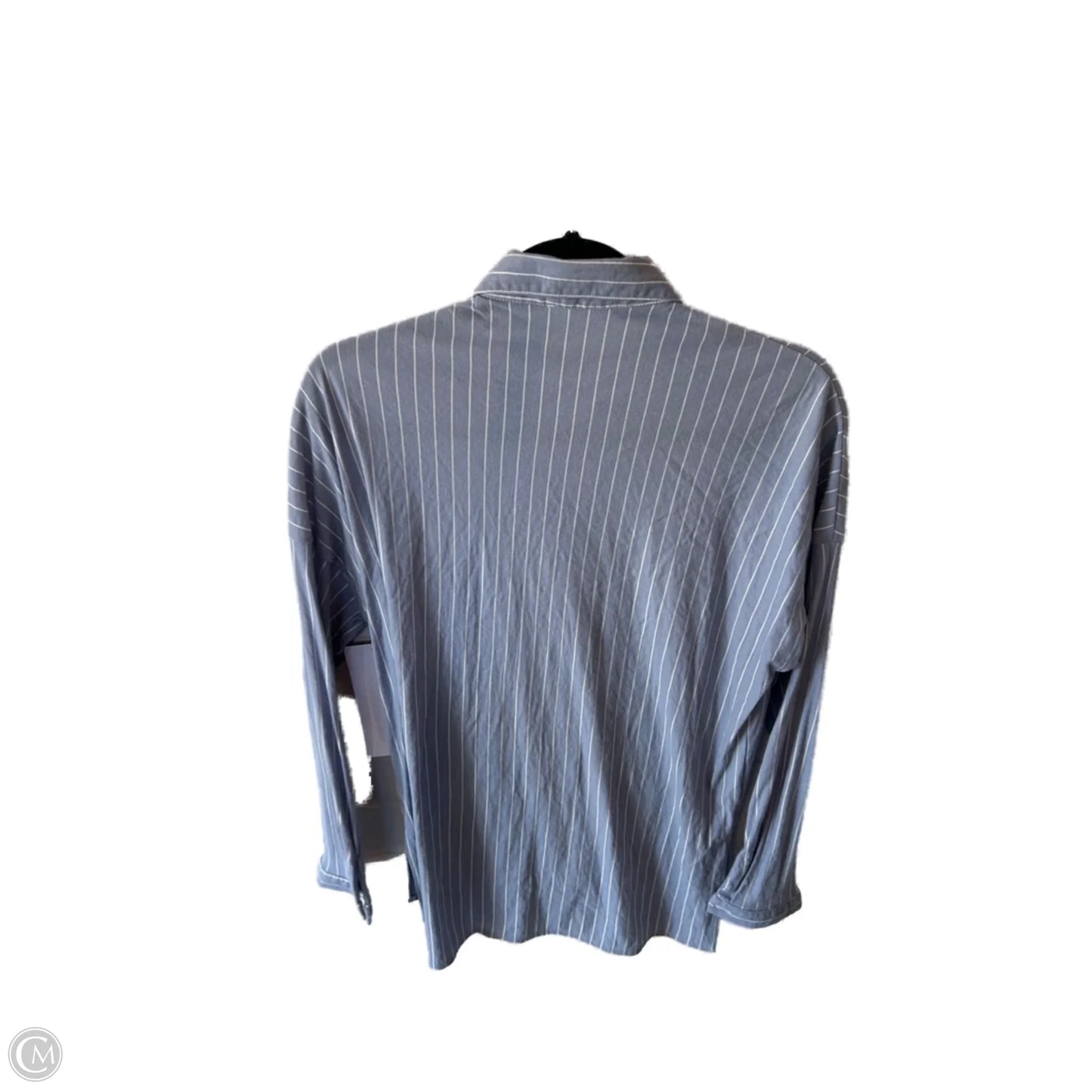 Top Long Sleeve By Sage In Blue & White, Size: Xs