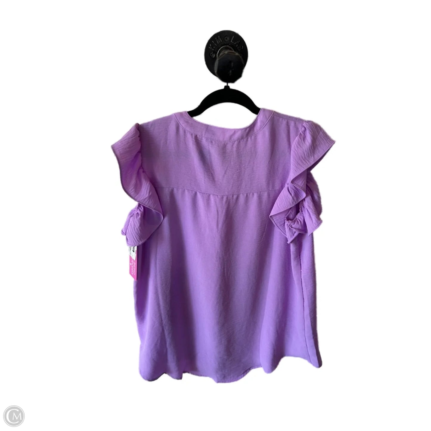 Top Short Sleeve By Zenana In Purple, Size: L