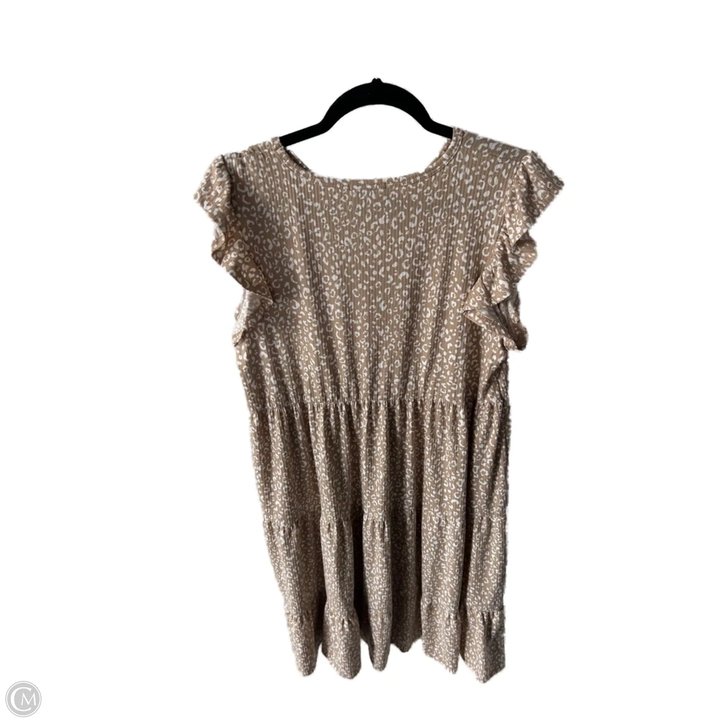 Dress Casual Short By Heimish Usa In Tan & White, Size: 1x