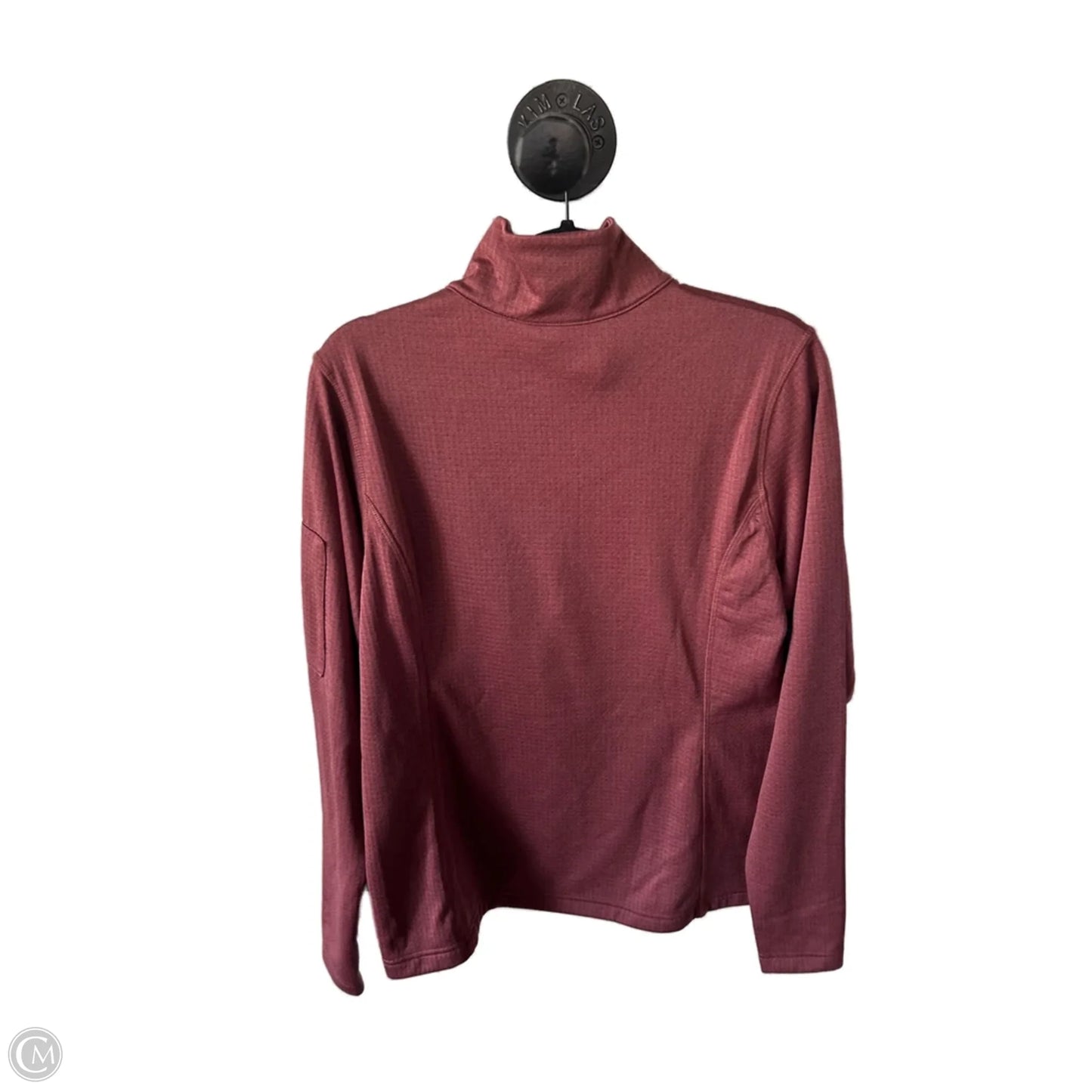 Athletic Top Long Sleeve Collar By Columbia In Copper, Size: L