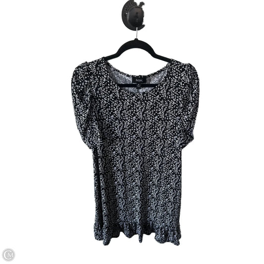 Dress Casual Short By Msk In Black & White, Size: M