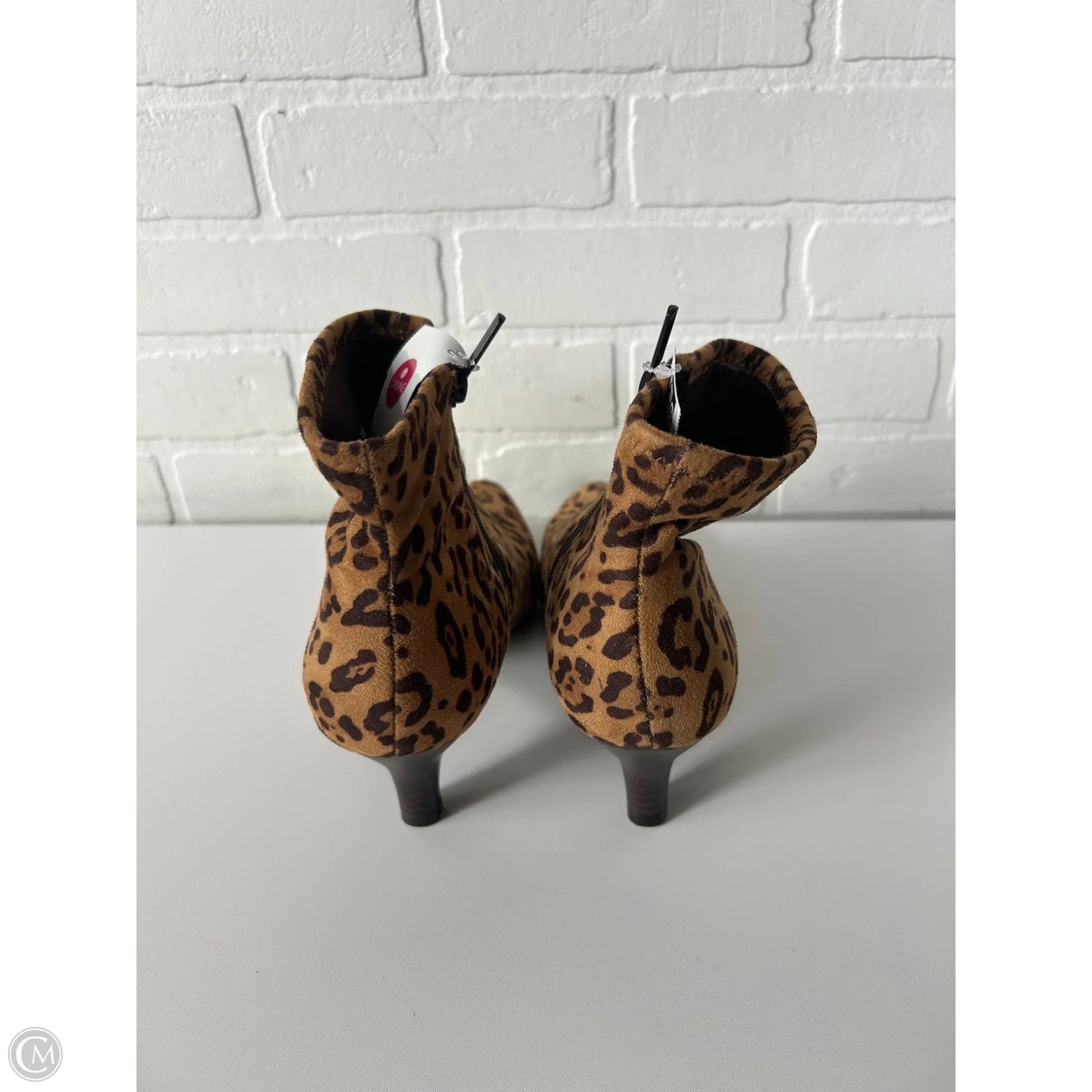 Boots Ankle Heels By Impo In Animal Print, Size: 9