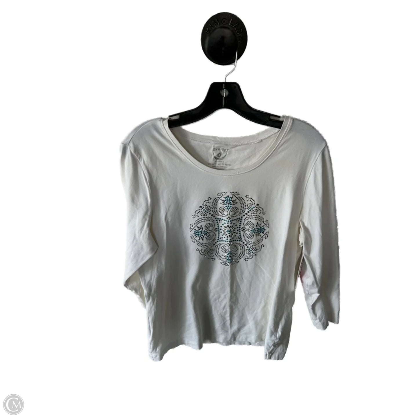 Top Long Sleeve By Chicos In Cream, Size: L