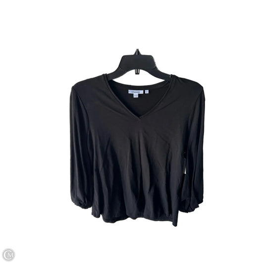 Top 3/4 Sleeve By Chicos In Black, Size: M