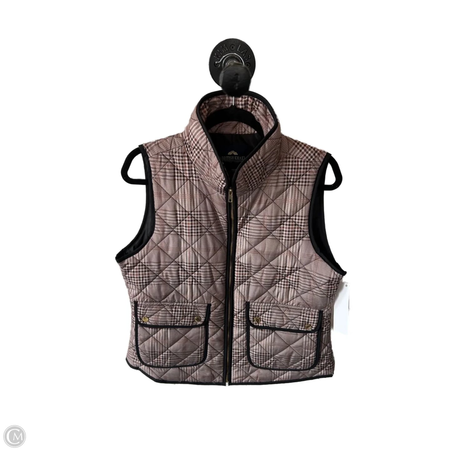 Vest Puffer & Quilted By British Khaki In Brown & Tan, Size: L