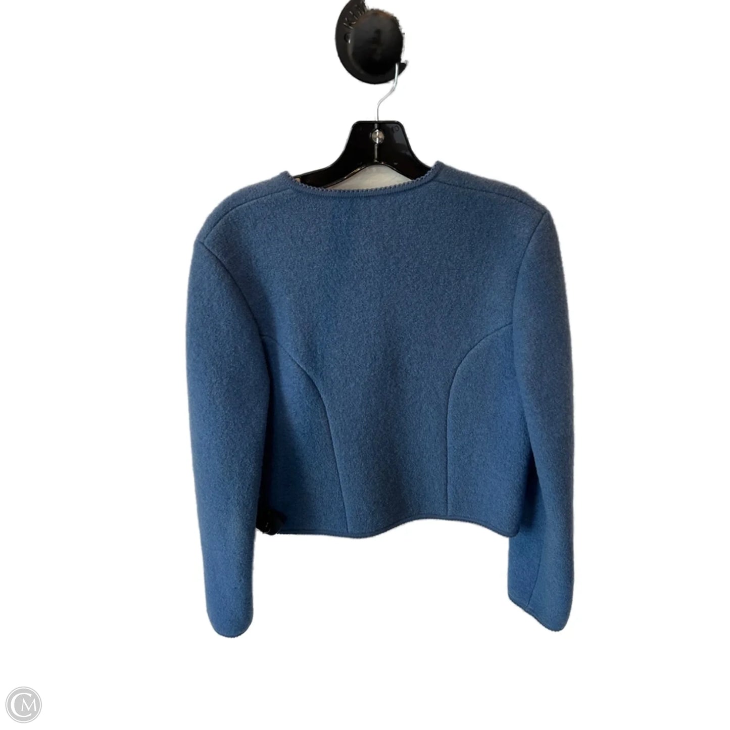 Sweater Cardigan By Cma In Blue & Silver, Size: L