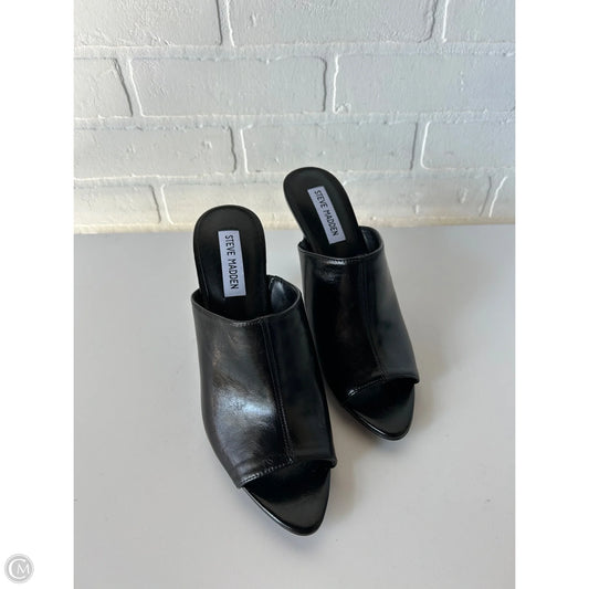 Sandals Heels Stiletto By Steve Madden In Black, Size: 7.5