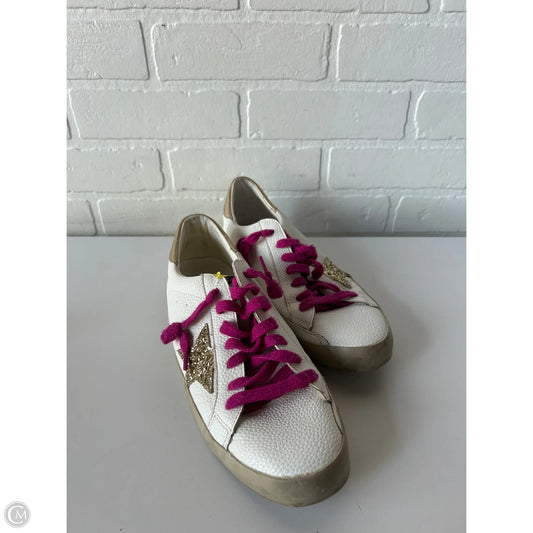 Shoes Sneakers By Shu Shop In Gold & White, Size: 8.5