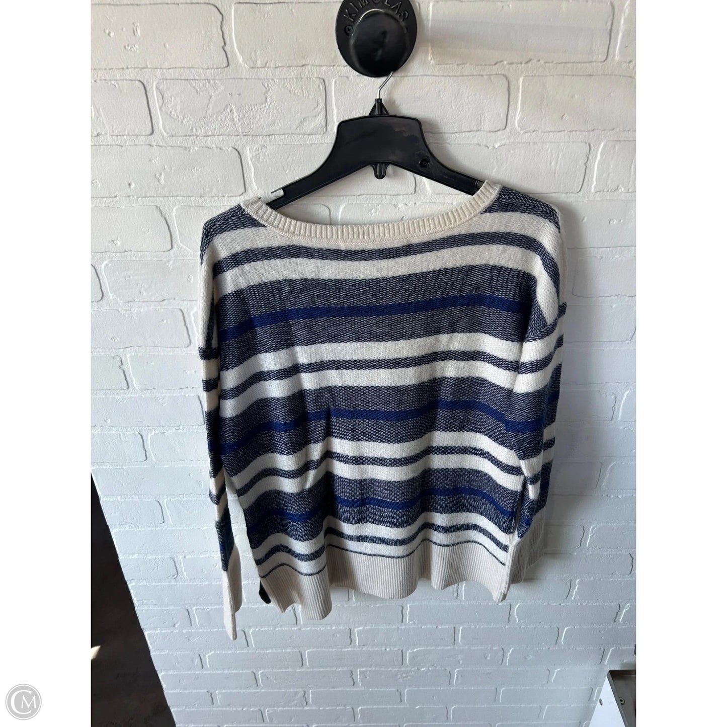 Sweater By Nordstrom In Blue & Cream, Size: Xl