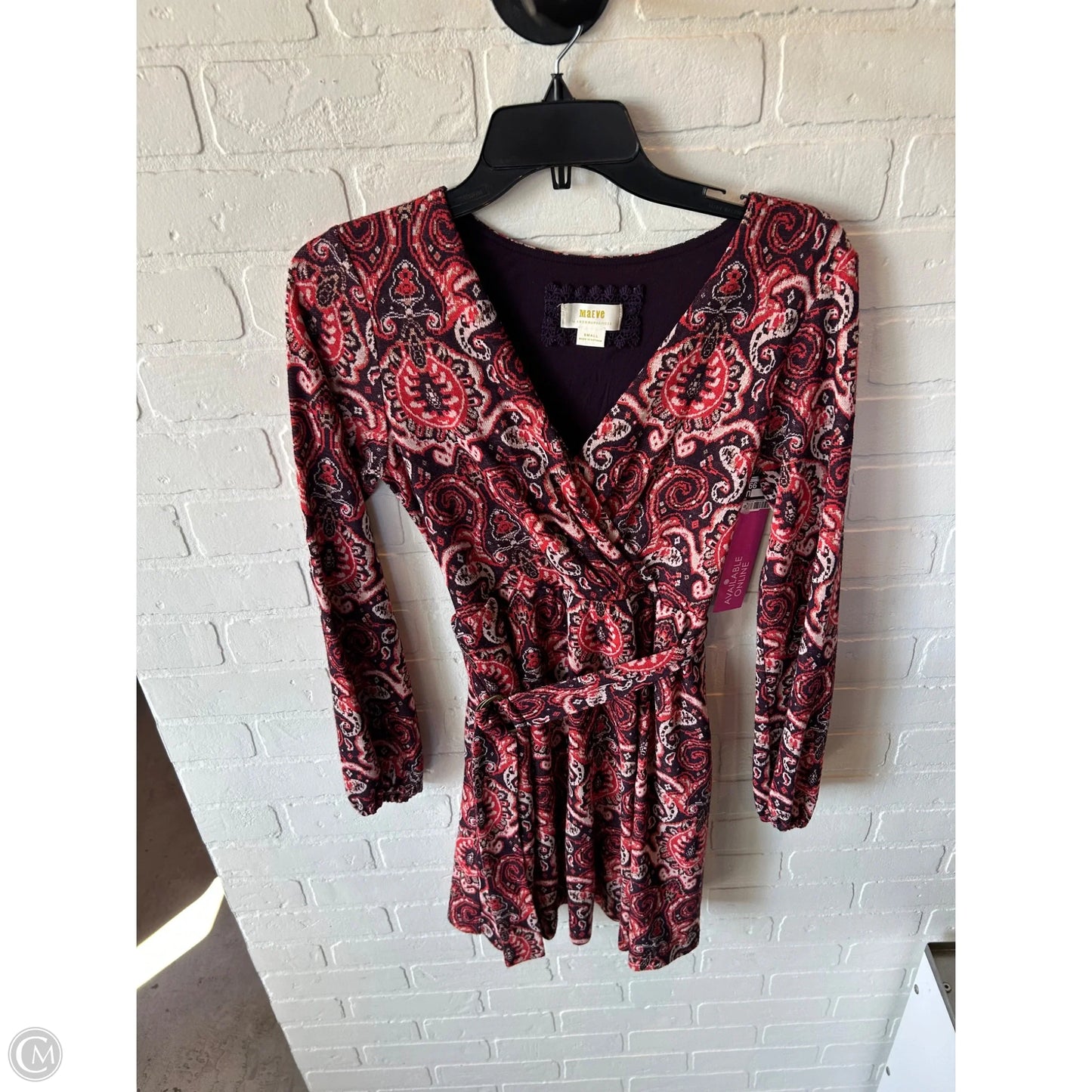 Dress Casual Short By Maeve In Purple & Red, Size: S