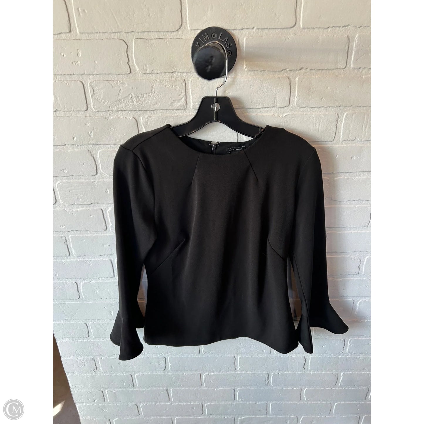 Top Long Sleeve By Ann Taylor In Black, Size: Xs