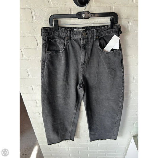 Jeans Straight By Mng In Black Denim, Size: 12
