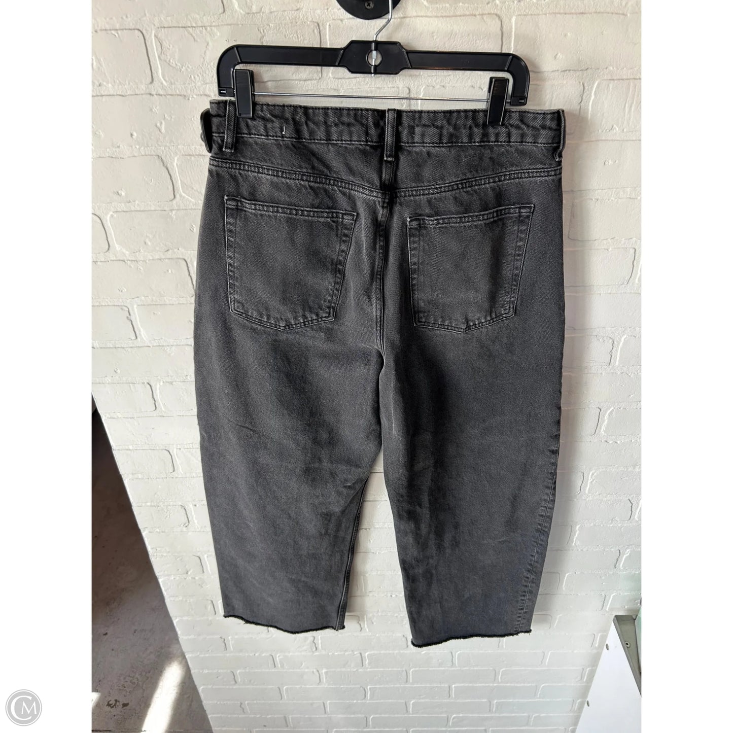 Jeans Straight By Mng In Black Denim, Size: 12